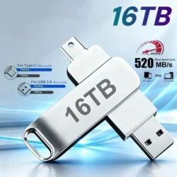 16TB USB 3.2 Flash Drives High Speed Transfer Metal Pendrive Memory Card Pendrive Flash Disk Memoria Waterproof Stick