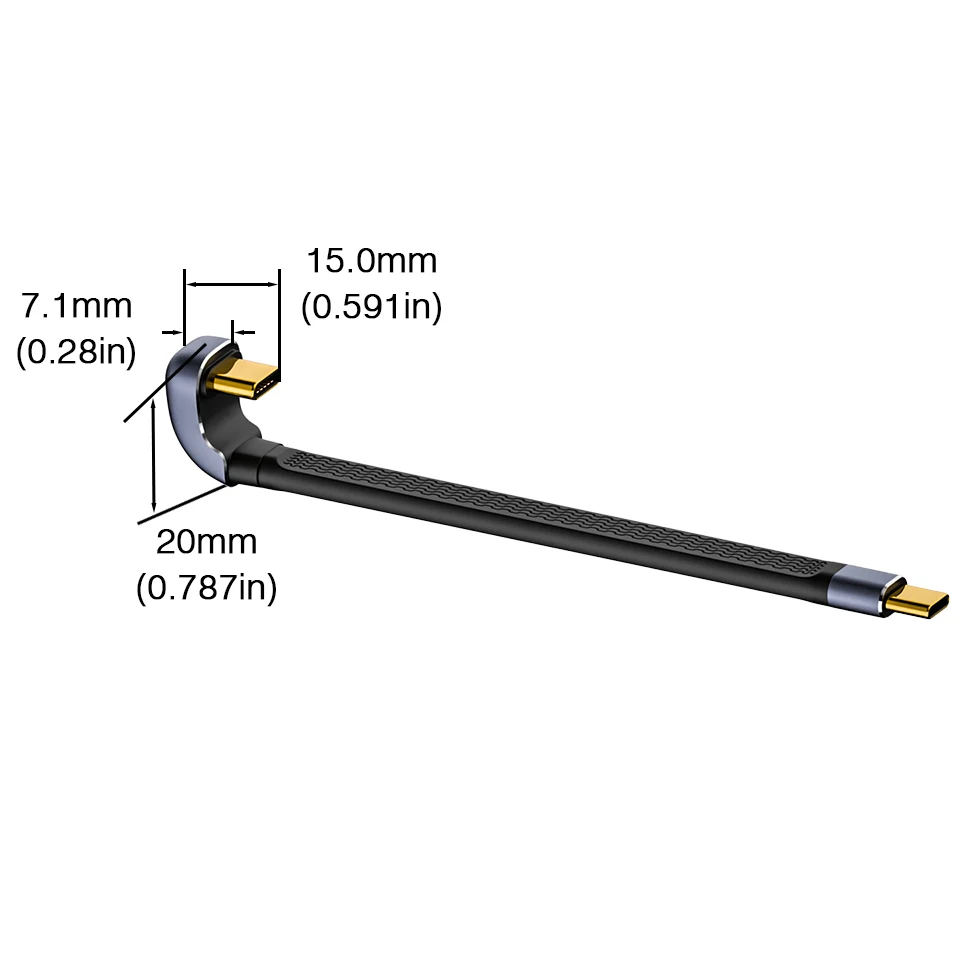 USB4 Elbow Short Cable 13.5cm Thunderbolt4 Type C Cable 40Gbps PD240W Charging… - Image 26