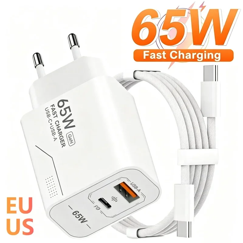 USB 65W GaN Charger 2-Port Fast Charging Charger Type C High Speed Charge Mobile… - Image 11