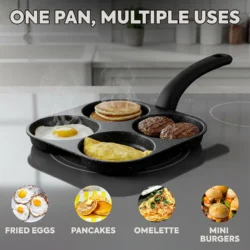 Egg Frying Pan Nonstick Pancake Pans 4-Cups Cookware Pancake Pan Egg Pan Suitable…