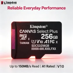 Kingston 64-256GB Micro SD Card, A1 Class 10 UHS-I Memory Card for Android…