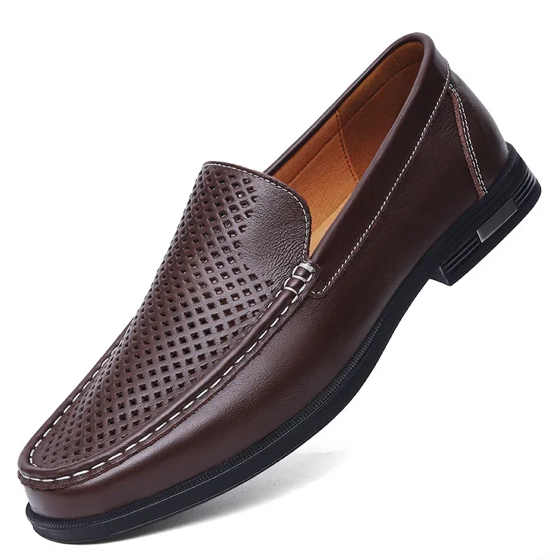 Genuine Leather Men's Shoes Classics Business Dress Shoes Moccasins Slip on Loafers Driving Shoes for Men Casual Shoe Big SIze48 - Image 9