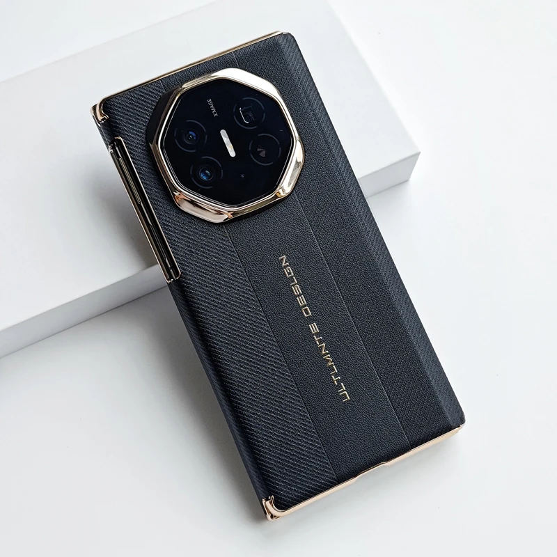 For HUAWEI Mate XT / XTS Case ELVEV PU Leather + Hard PC Camera Protection Anti-slip Soft Flocked Hinge Phone Cover - Image 9