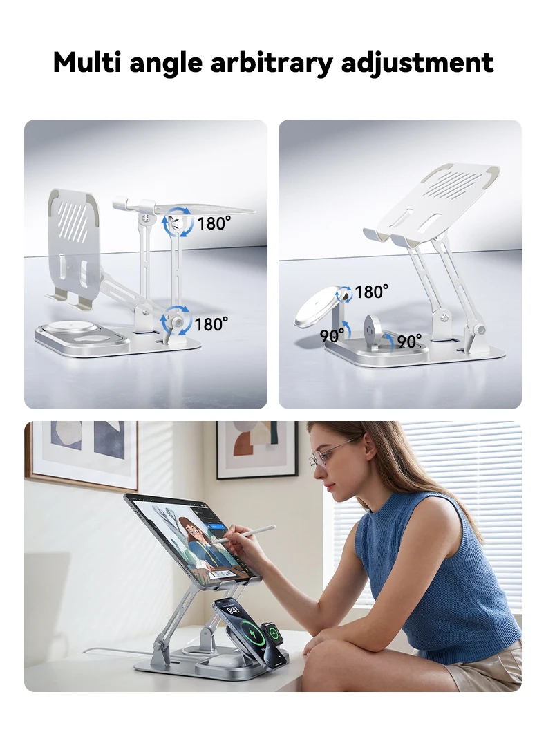 Foldable Magnetic Wireless Charger Stand Type-C 30W Fast Charging Station Phone… - Image 16