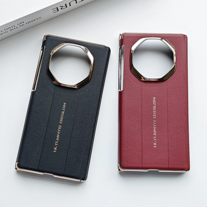 For HUAWEI Mate XT / XTS Case ELVEV PU Leather + Hard PC Camera Protection Anti-slip Soft Flocked Hinge Phone Cover - Image 5