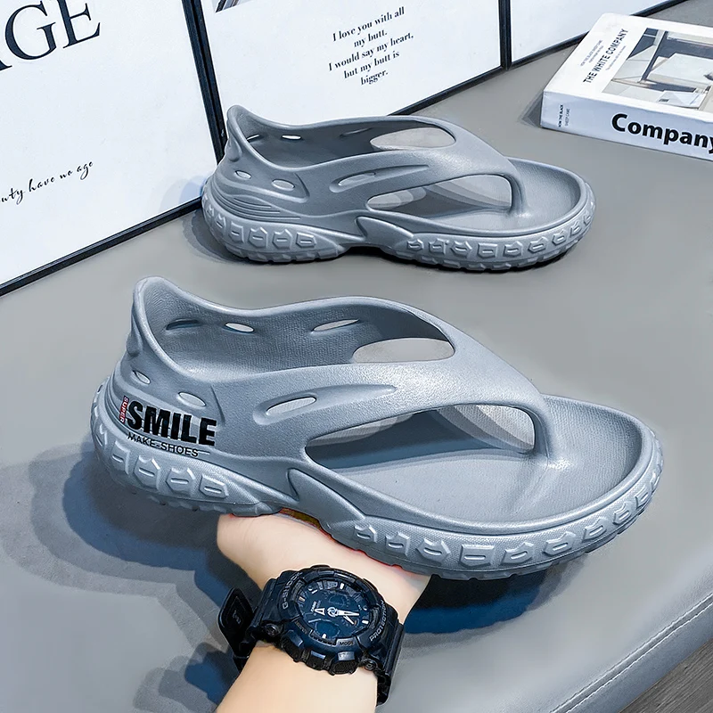 Fashion Mens Sandals Comfortable Soft Man Flip Flops Outdoor Beach Slippers Casual Non-slip Flat Shoes Lightweight Garden Shoes - Image 8
