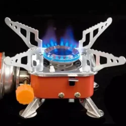 BBQ Gas Furnace Cooking Stove Portable Outdoor Camping Combustor Cooker Cookware…