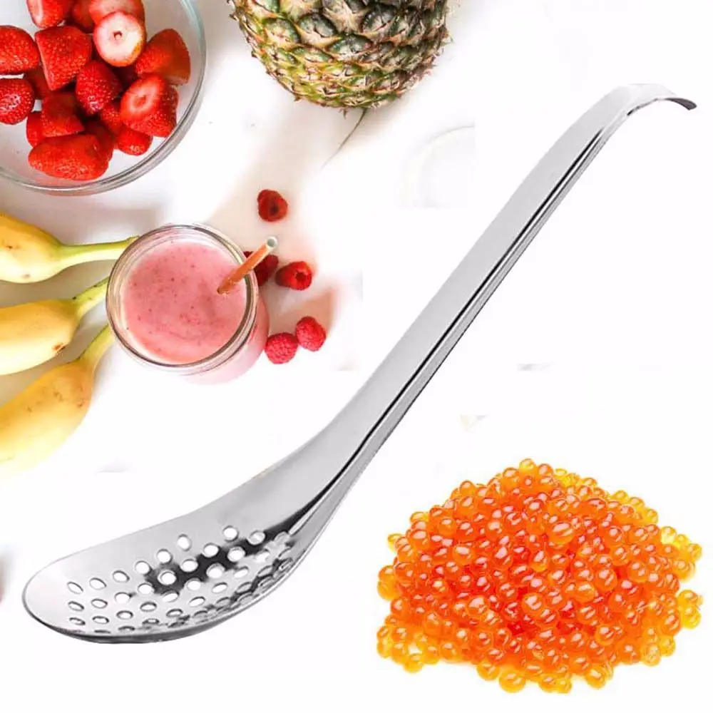 Home Stainless Steel Strainer Cooking Colander Kitchen Gadgets Caviar Spoon… - Image 3