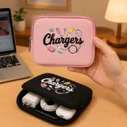 Travel Cable Organizer Compact Electronic Accessories Bag Portable Charger Storage…