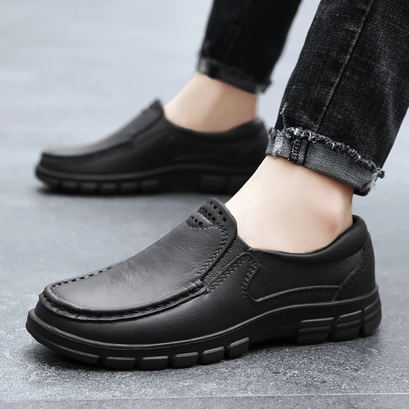 Chef shoes four seasons new anti slip oil resistant plus size business casual men's work EVA shoes fashion comfort soft soled - Image 2