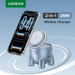 UGREEN Magflow Qi2.2 25W Magnetic Wireless Charger 2 in 1 Innovative Rocket…