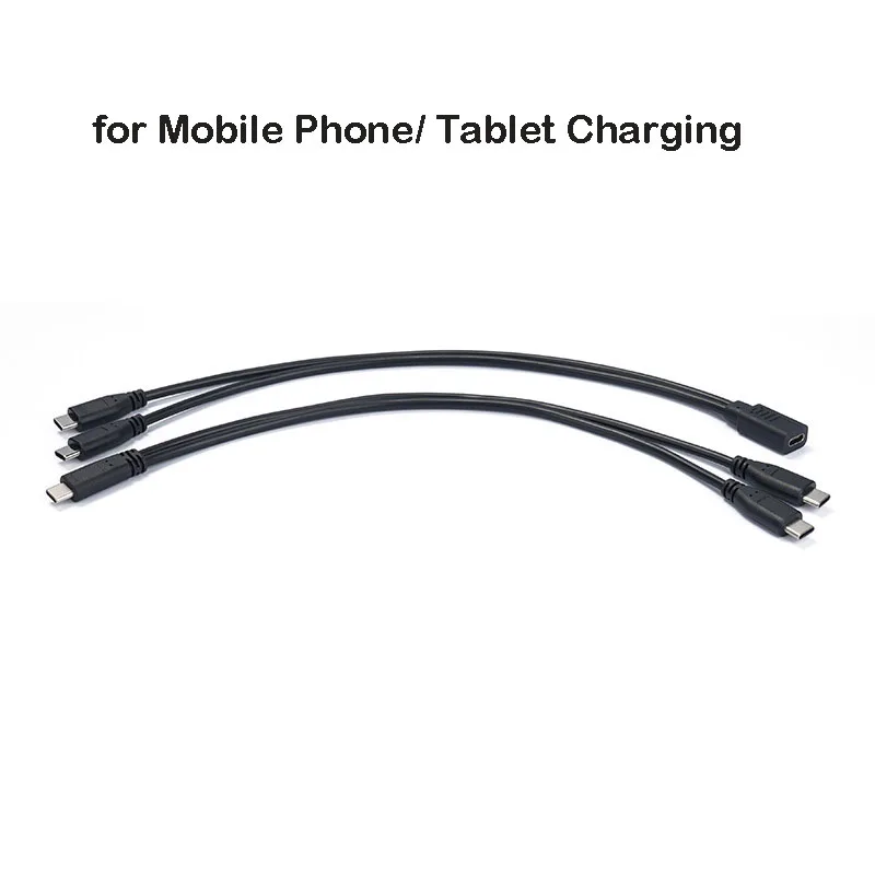 USB C Cable Splitter Type C 1 to 2 Extension Cable Wire for PC Phone Tablet 15W 3A… - Image 5