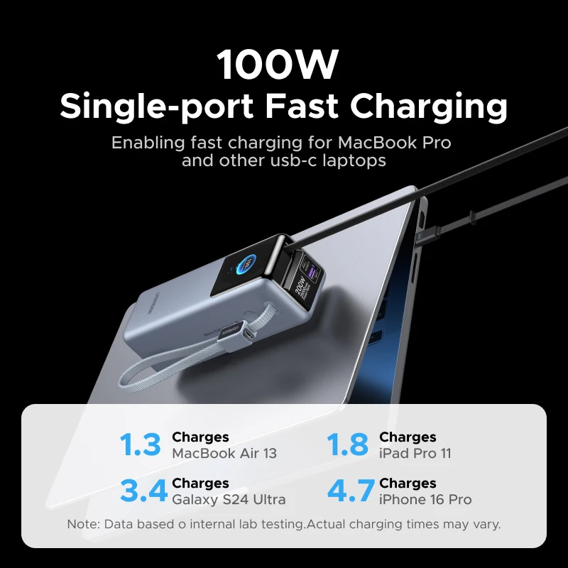 UGREEN Nexode Pro 200W 25000mAh Power Bank Retractable Cables Portable PD External… - Image 3