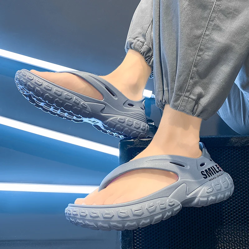 Fashion Mens Sandals Comfortable Soft Man Flip Flops Outdoor Beach Slippers Casual Non-slip Flat Shoes Lightweight Garden Shoes - Image 6