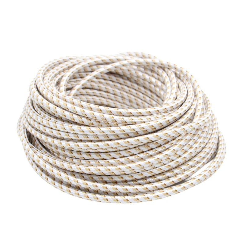 3 Core 0.75mm2 Fabric Braided Cable Woven Cloth Covered Flex Cord Vintage Light… - Image 22