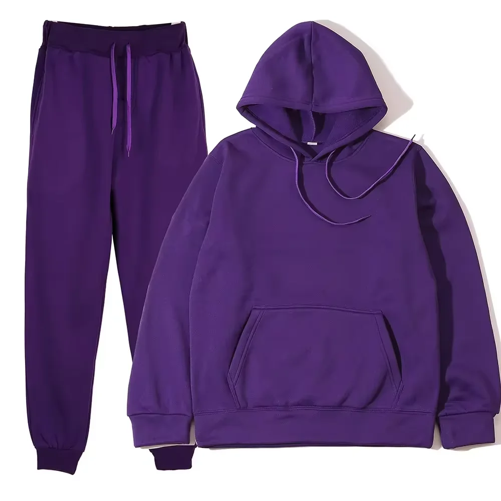 Winter Tracksuit Women Two Piece Set - Oversized Hoodie Sweatpants Solid Color… - Image 30