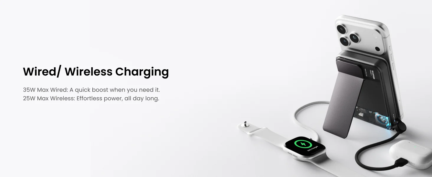 SHARGE 10000mAh Power Bank Qi2.2 25W MagSafe Magnetic Wireless Charger Built-in… - Image 16