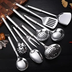 9-Piece Stainless Steel Kitchen Utensil Set, Multi-Purpose Cooking Tools…