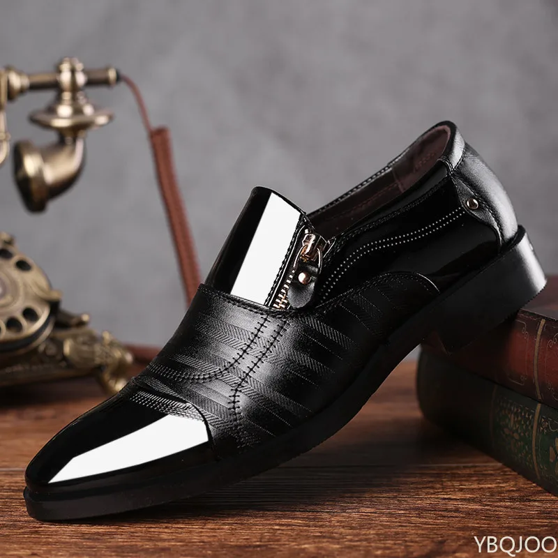 2026 Large Size Fashionable Men's Office Formal Shoes Low Cut Daily Comfortable Pointed Multifunctional Men's Wedding Shoes - Image 2