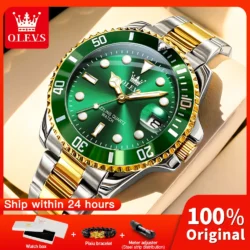 OLEVS 5885 Man Watch Original Brand Waterproof Quartz Watch Stainless Steel Strap Automatic Date Mens Gifts Watches For Man