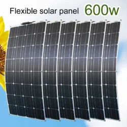 ASUNERGE 12V Flexible Solar Panel 600W 100W 200W 300W 400W 500W Bendable…