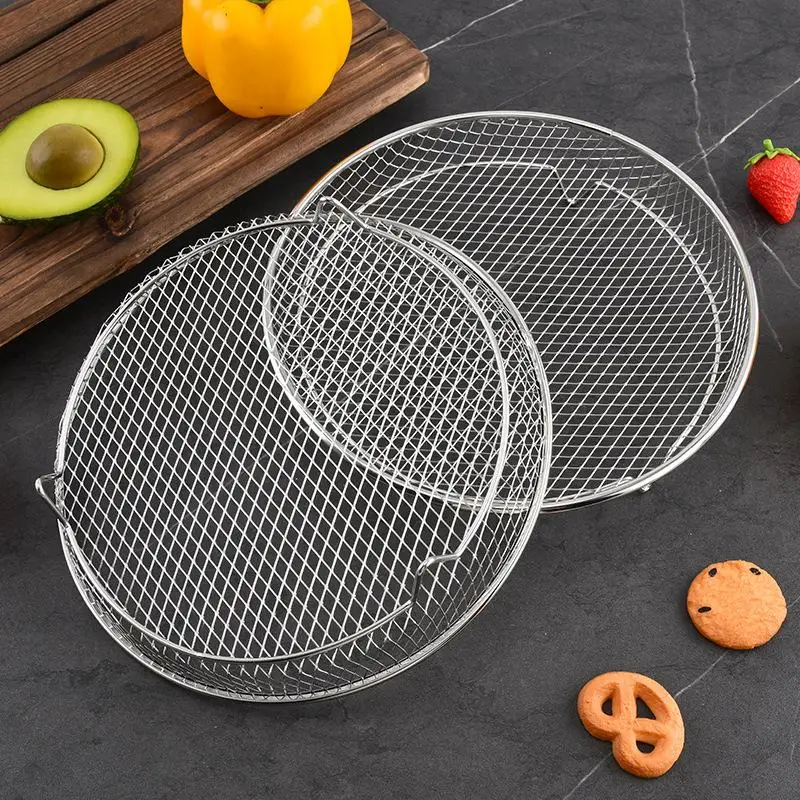 Air Fryer Grille Suitable For Air Fryers Oven Grill Stainless Steel Stackable Grill Kitchen Utensils Cook Multiple Foods - Image 4