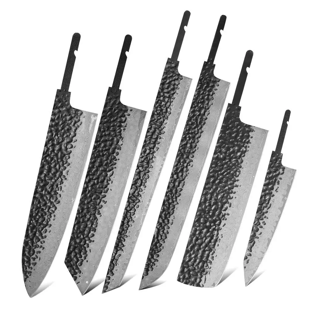 TURWHO 1-10 Pieces Japanese Chef Knife Blank Blade DIY Damascus Steel VG10 Core… - Image 8