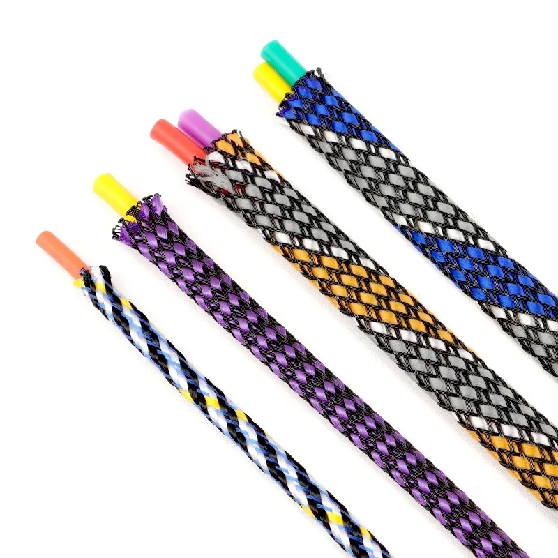 4 8 12mm Expandable Braided Cable Sleeve PP Cotton+PET Yarn Wire Protecting… - Image 23