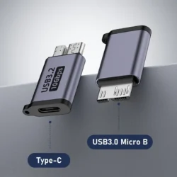 Micro B USB C 3.0 Male to Type C Female Adapter Type-C USB3.0 Micro B Connector…