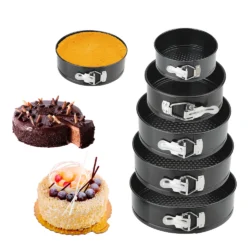 Round Cake Pan Bakeware Kitchen Accessories Removable Bottom Carbon Steel Cakes…