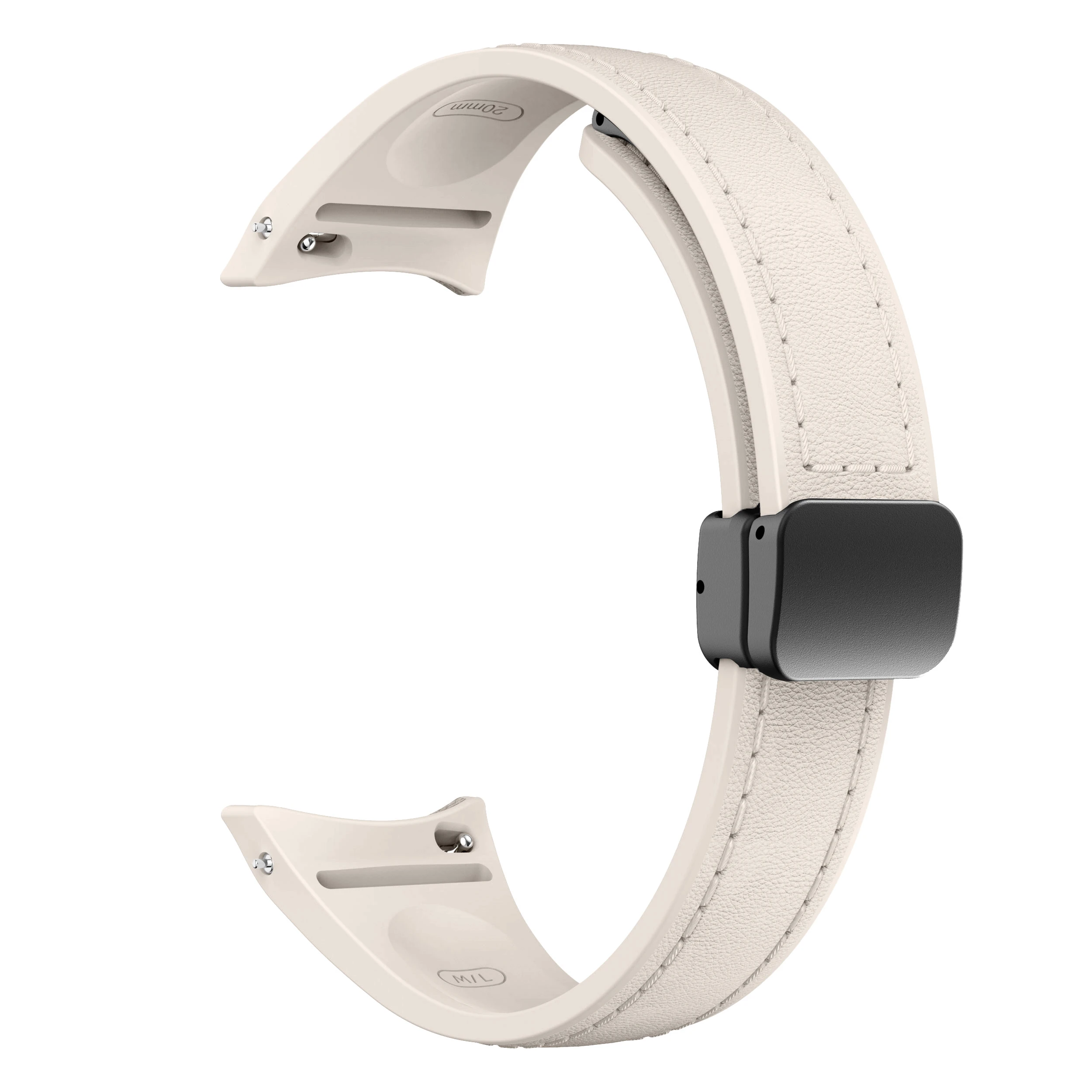 Genuine Leather+silicone Strap for Samsung Galaxy Watch 7 6 4 Classic 40mm 44mm 47mm Slim bracelet Galaxy Watch 5 Pro 45mm Strap - Image 4
