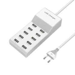4/10-Ports USB Charging Station50W/10A Multi Port USB C Hub Charger for Cellphone…