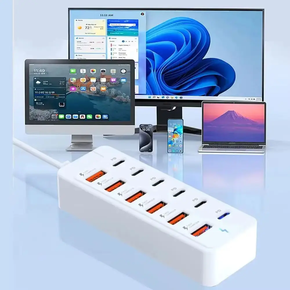 12-Port USB Charger 6 USB-A 6 USB-C Desktop Charging Station Fast Charger Multi… - Image 5