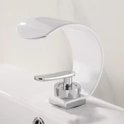 GEGVE Waterfall Washbasin Faucets Mixer Tap Sink Hot&cold Water Hydrant Iron To…