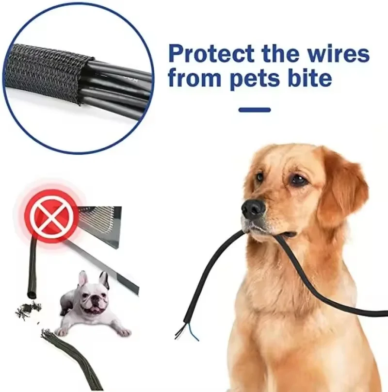 5/1M Braided Cable Sleeve PET Nylon Wrapping Cable Casing Cable Sleeves Wire for… - Image 3