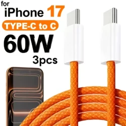 3-Pack New Model Compatible with for iphone 17 Pro Max, for iPhone 15/16 Data…