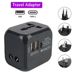 All-in-One Wall Travel Charger Adapter - US EU UK AU Plugs with 2 USB & 1 Type C…