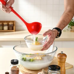 Heat‑Resistant Silicone Kitchen Utensils Set Non‑stick Cookware Spatula Soup Ladle…