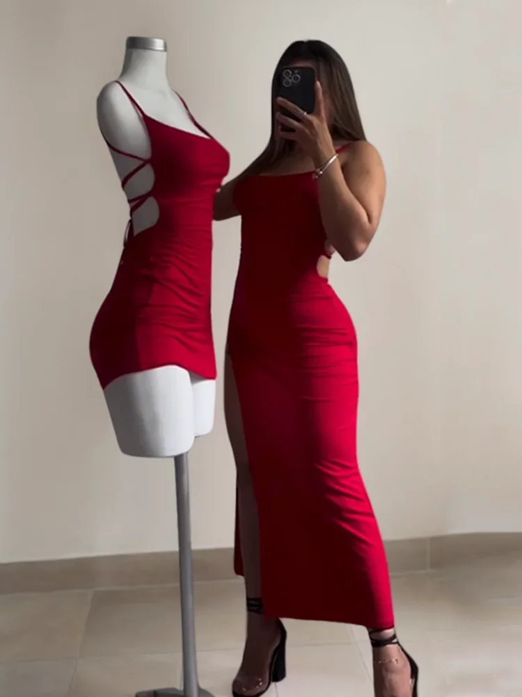 2025 explosive new dress summer high sensibility halter strap Spice Girl bag hip… - Image 16