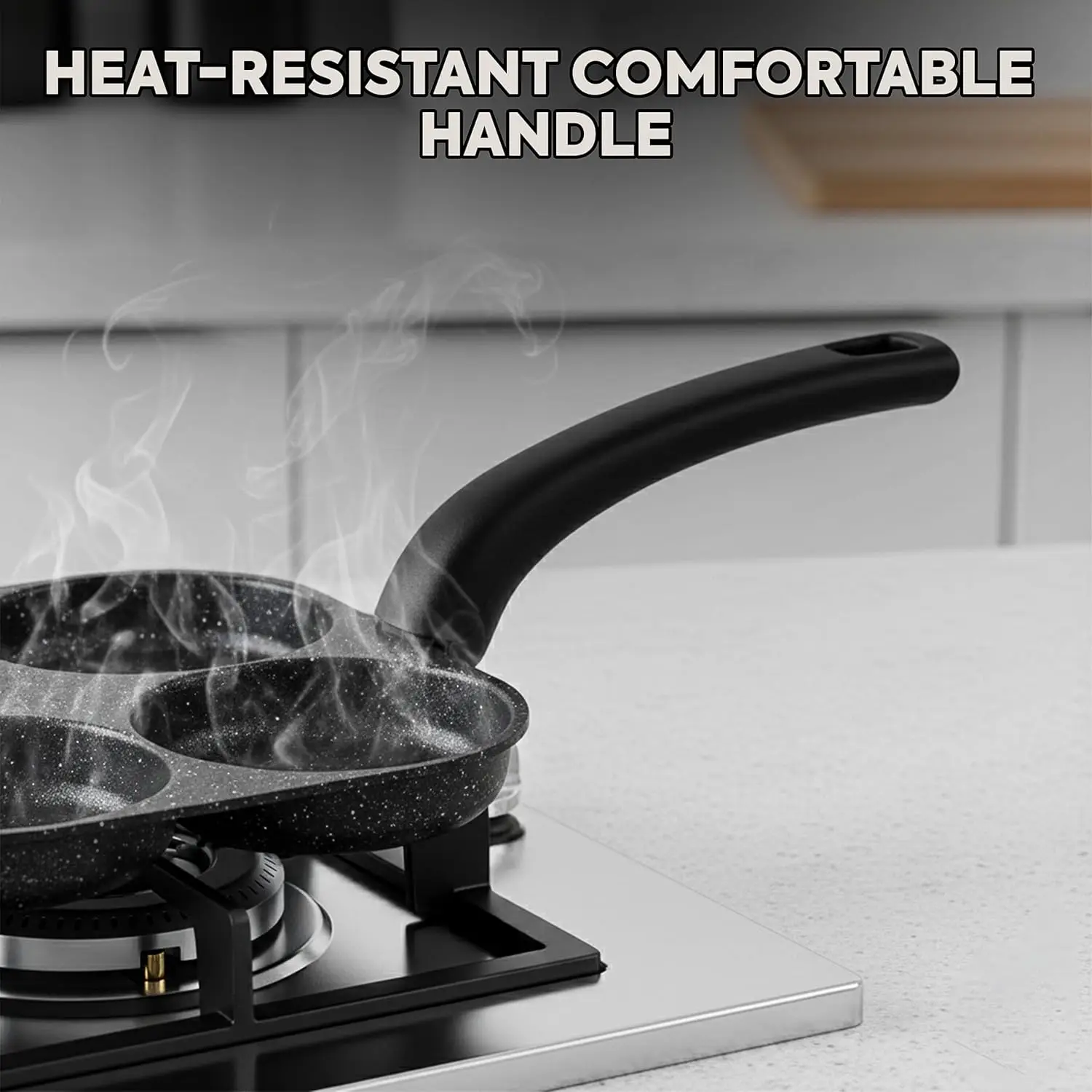 Egg Frying Pan Nonstick Pancake Pans 4-Cups Cookware Pancake Pan Egg Pan Suitable… - Image 6