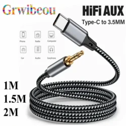 USB Type C To 3.5Mm Jack AUX Cable DAC USB-C Audio Adapter 1m 1.5m 2m for Phone…