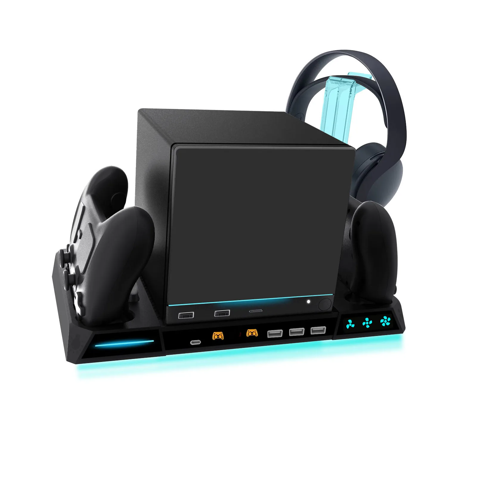 Charging Dock for Steam Machine with 3-Speed Cooling Fan RGB Lights 2 Controller… - Image 16