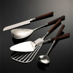 Walnut 304 Stainless Steel Kitchenware Shovel Small Spoon Flying Shovel Cake Knife…