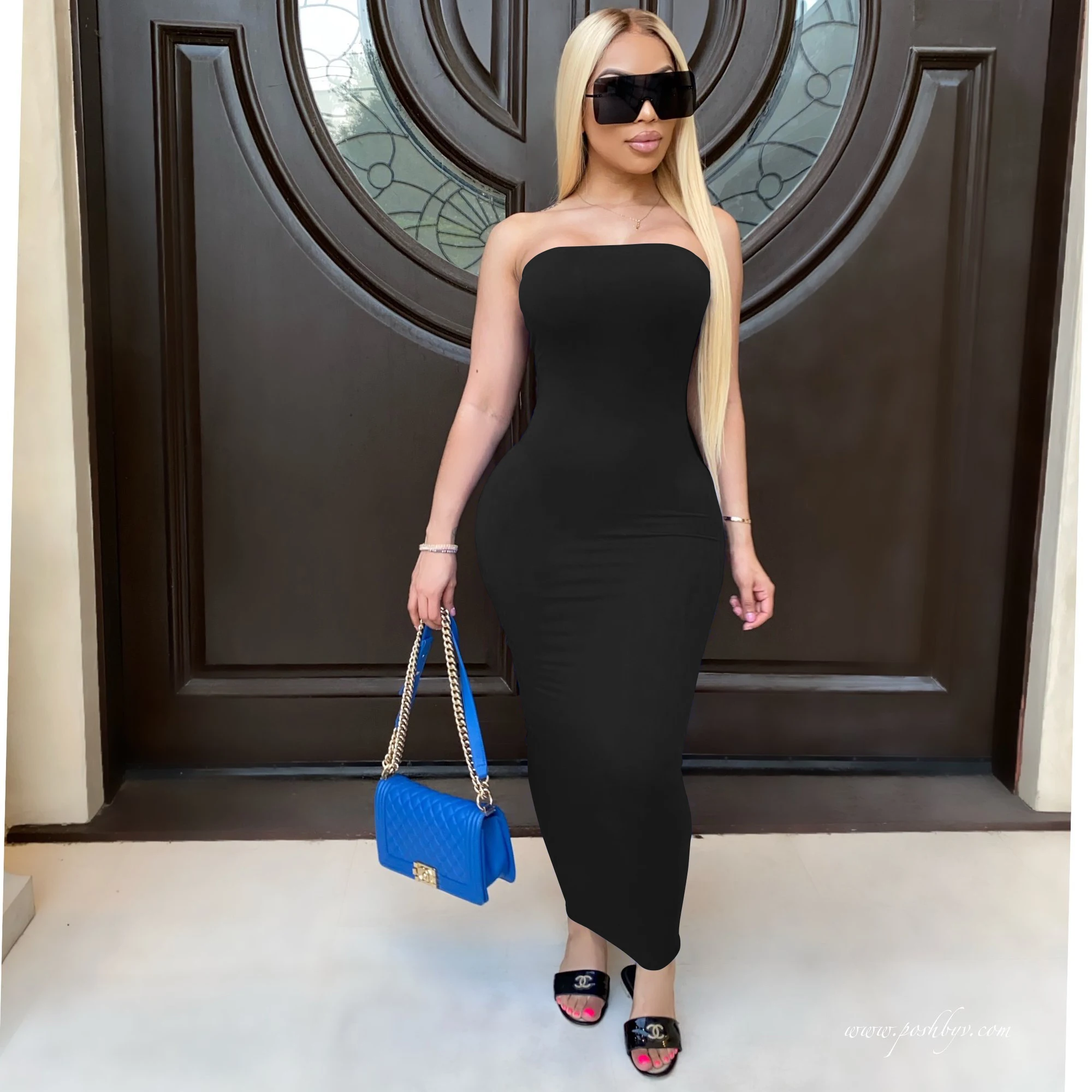 Summer Women's Sexy Sleeveless Chest Wrapped Long Beach Dress - Image 11