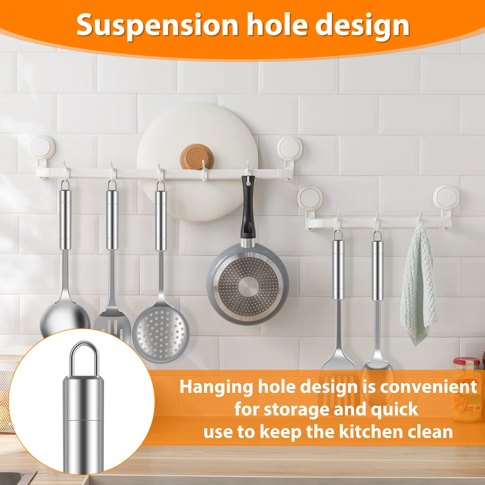 5Pcs Cooking Utensil Set, 11 PCS Stainless Steel Kitchen Utensil Set, Nonstick… - Image 3