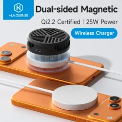 Hagibis Qi2.2 Magnetic Wireless Charger Dual-sided Magnetic 25W Fast Charging Pad…