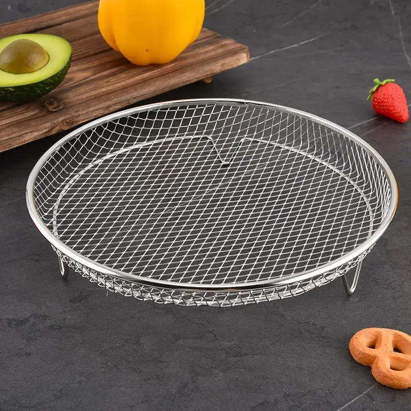 Air Fryer Grille Suitable For Air Fryers Oven Grill Stainless Steel Stackable Grill Kitchen Utensils Cook Multiple Foods - Image 2
