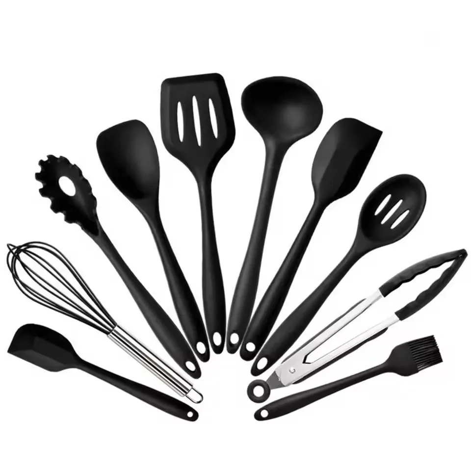 10 Pcs/Set Silicone Kitchen Utensils Set Non-Stick Silicone Tong Spoon Spatula… - Image 6