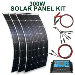 solar panel kit and 300w 200w 100w flexible solar panels 12v 24v high efficiency…