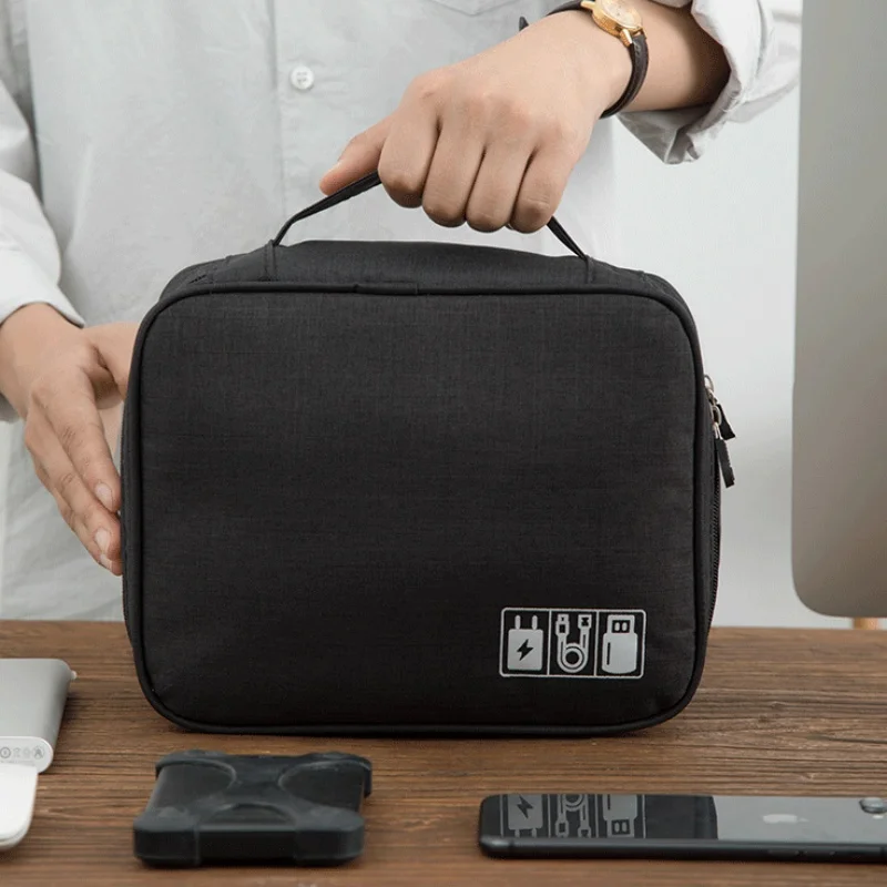Cable Storage Bag Waterproof Digital Electronic Organizer Portable USB Data Line… - Image 2